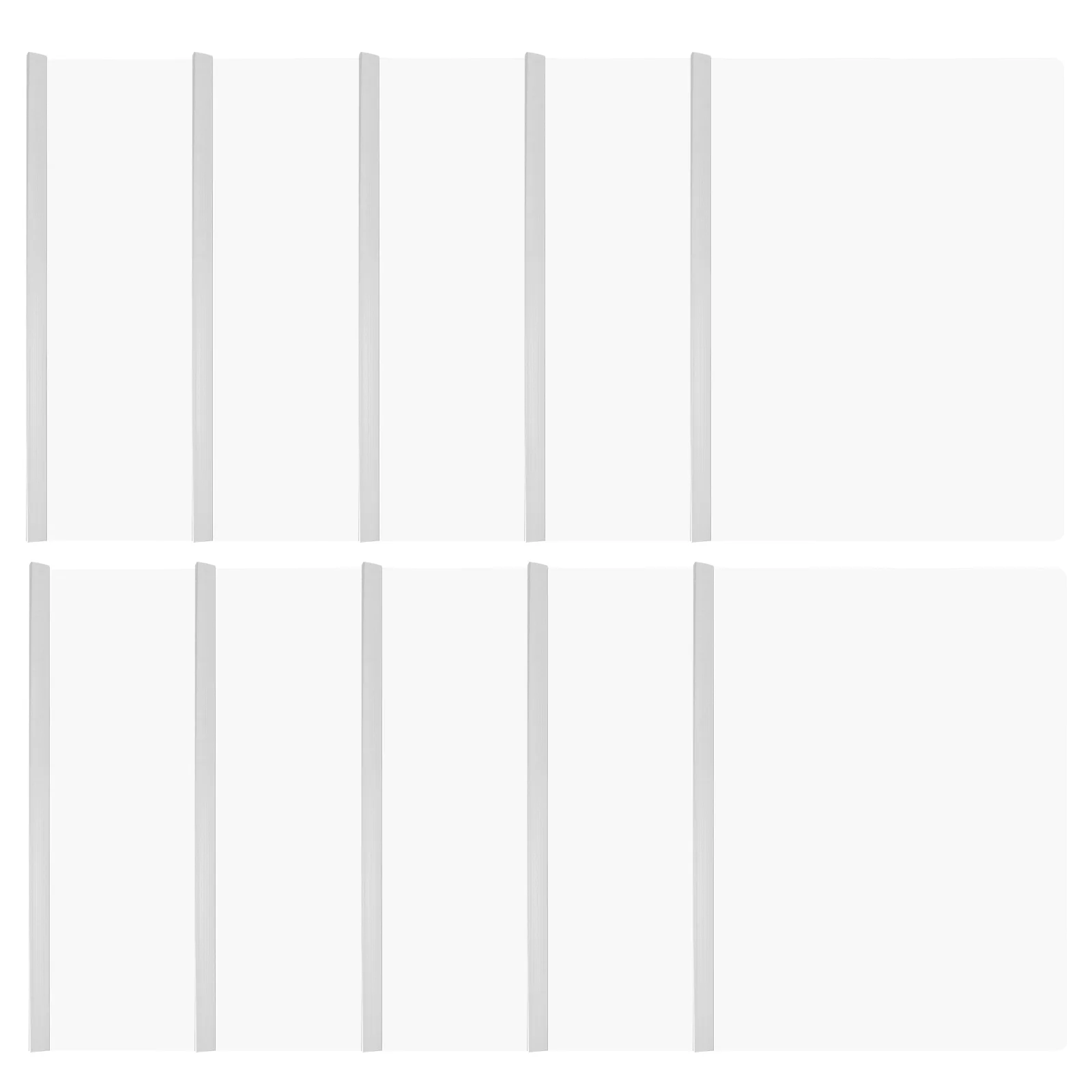 10 Pcs Plastic File Folders A4 Transparent Document Storage Clamps RodFolders for School Office ganization
10 Pcs Plastic File Folders A4 Transparent Document Storage Clamps RodFolders for School Office ganization