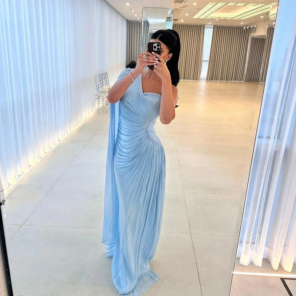 Blue Shiny Evening Dress One Shoulder Mermaid Formal Occasion Elegant Mermaid Prom Gowns Customized
Blue Shiny Evening Dress One Shoulder Mermaid Formal Occasion Elegant Mermaid Prom Gowns Customized