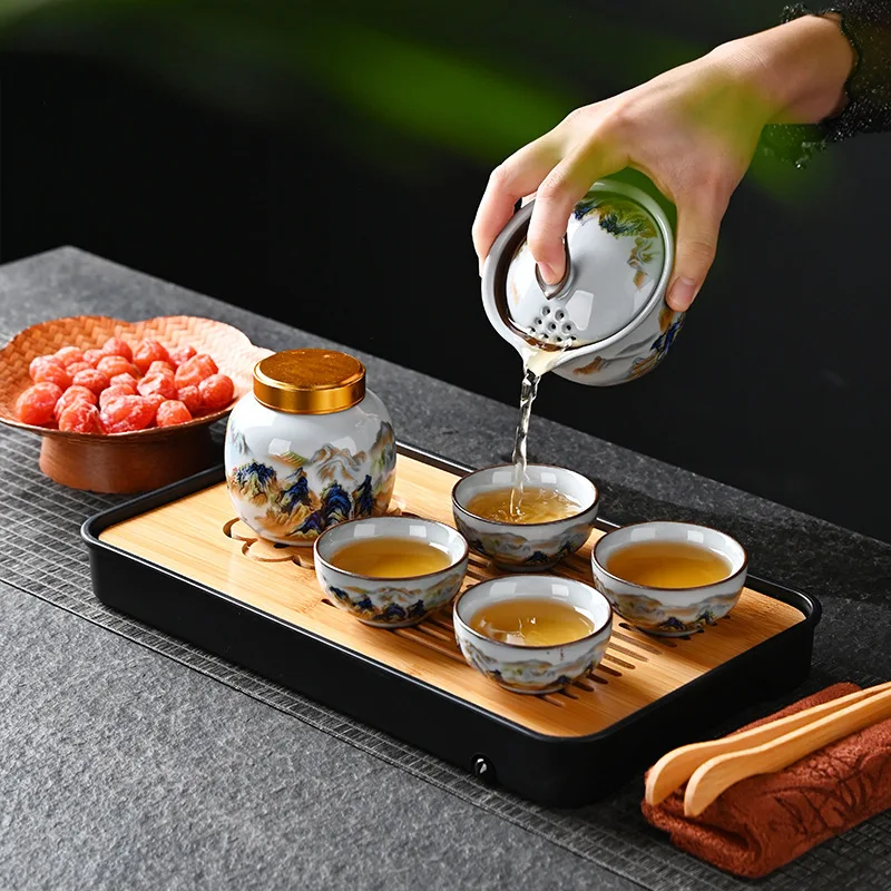 Уличный портативный дорожный чайный набор Ruyao с чайной тарелкой, керамический домашний и офисный чайный сервиз, подарки для бизнес-конференций
Уличный портативный дорожный чайный набор Ruyao с чайной тарелкой, керамический домашний и офисный чайный сервиз, подарки для бизнес-конференций