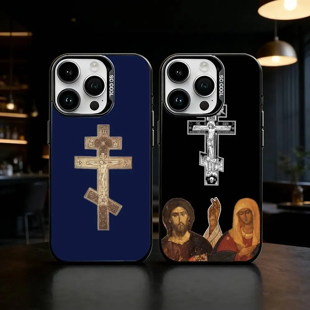 Orthdox Cross Icon Phone Case For iPhone 17 16 15 14 13 12 11 Pro Max Plus Silver Matte Black Cover
Orthdox Cross Icon Phone Case For iPhone 17 16 15 14 13 12 11 Pro Max Plus Silver Matte Black Cover