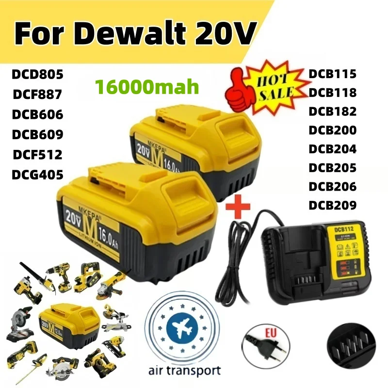 New 100% Original 16000mAh 20V for Dewalt Power Tool Battery DCB200 20V 16.0Ah Battery DCB205 20V Battery DCB206 DCB205 DCB204--
New 100% Original 16000mAh 20V for Dewalt Power Tool Battery DCB200 20V 16.0Ah Battery DCB205 20V Battery DCB206 DCB205 DCB204--