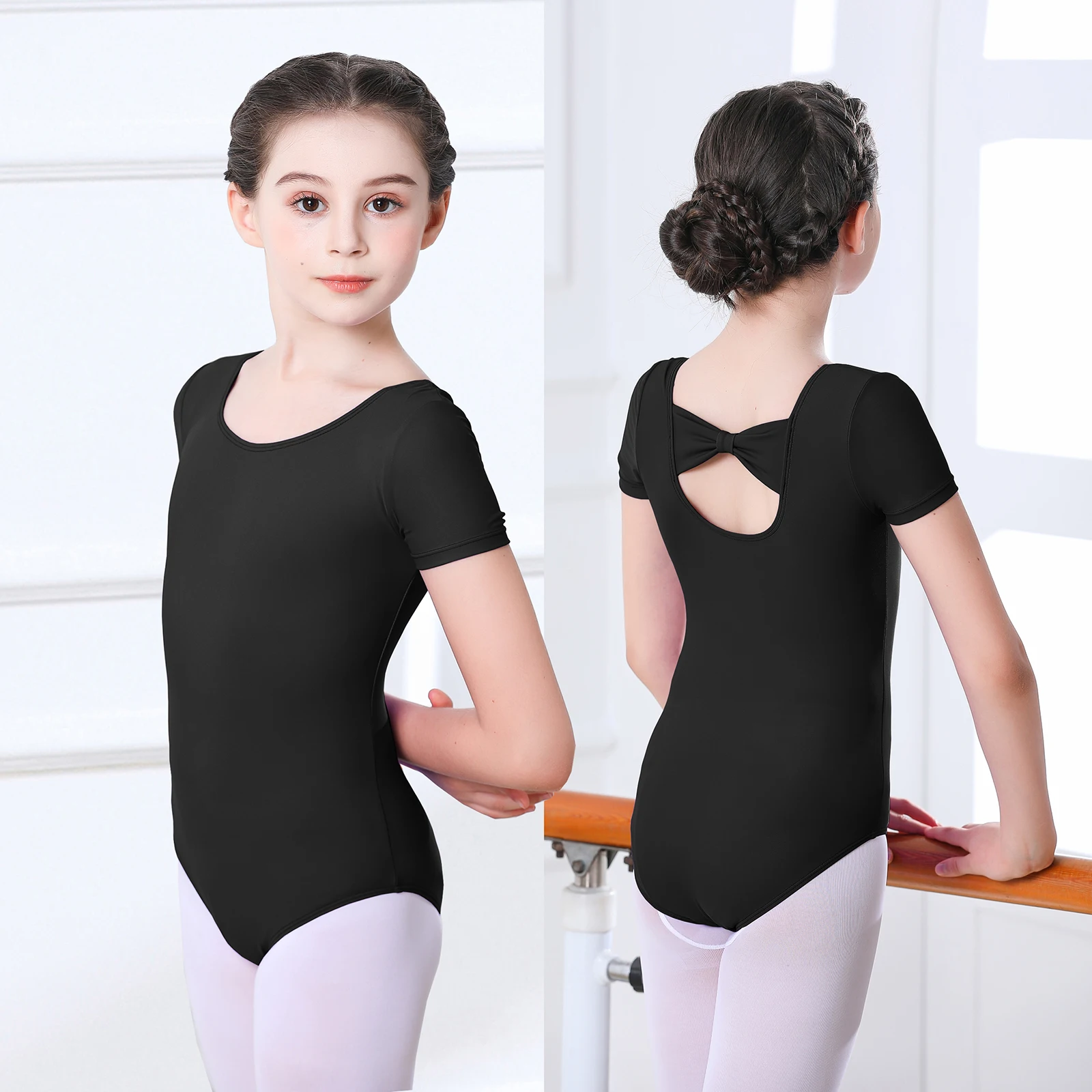 AOYLISEY Girls Ballet Dance Blow Back Leotards Short Sleeve Gymnastics Bodysuits Workout Top Toddler Belly Romper 3-12 Years
AOYLISEY Girls Ballet Dance Blow Back Leotards Short Sleeve Gymnastics Bodysuits Workout Top Toddler Belly Romper 3-12 Years