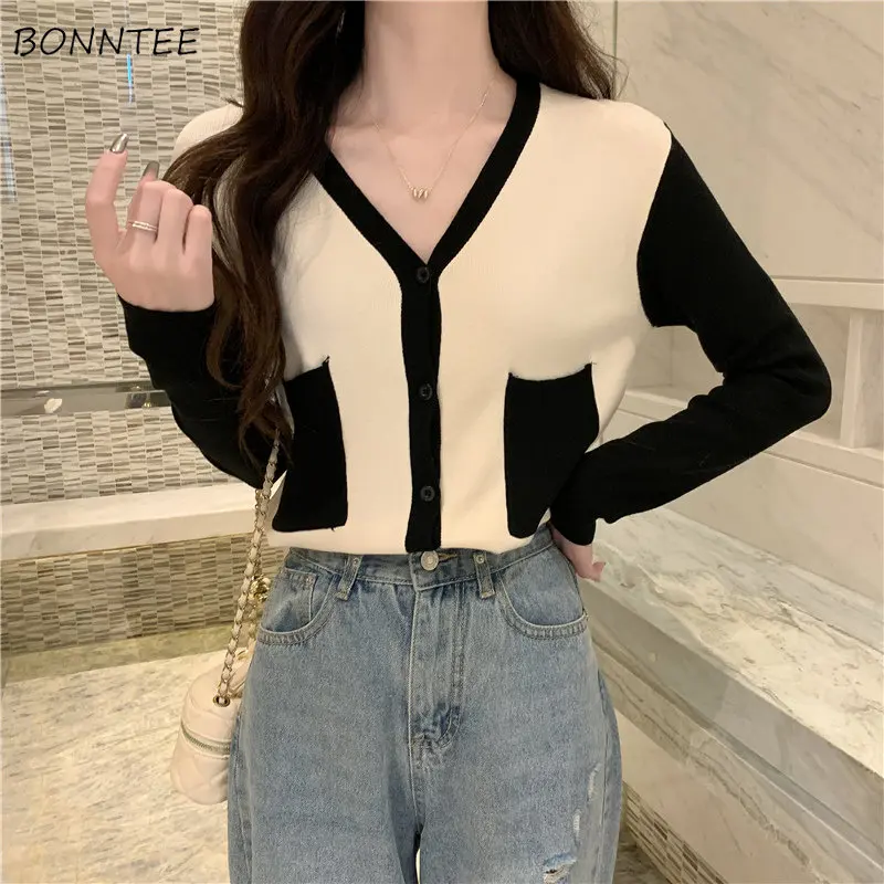 Cardigan Women V-neck Minimalist All-match Knitting Casual Fashion Single Breasted Tender Ladies Korean Style Elegant Autumn New
Cardigan Women V-neck Minimalist All-match Knitting Casual Fashion Single Breasted Tender Ladies Korean Style Elegant Autumn New
