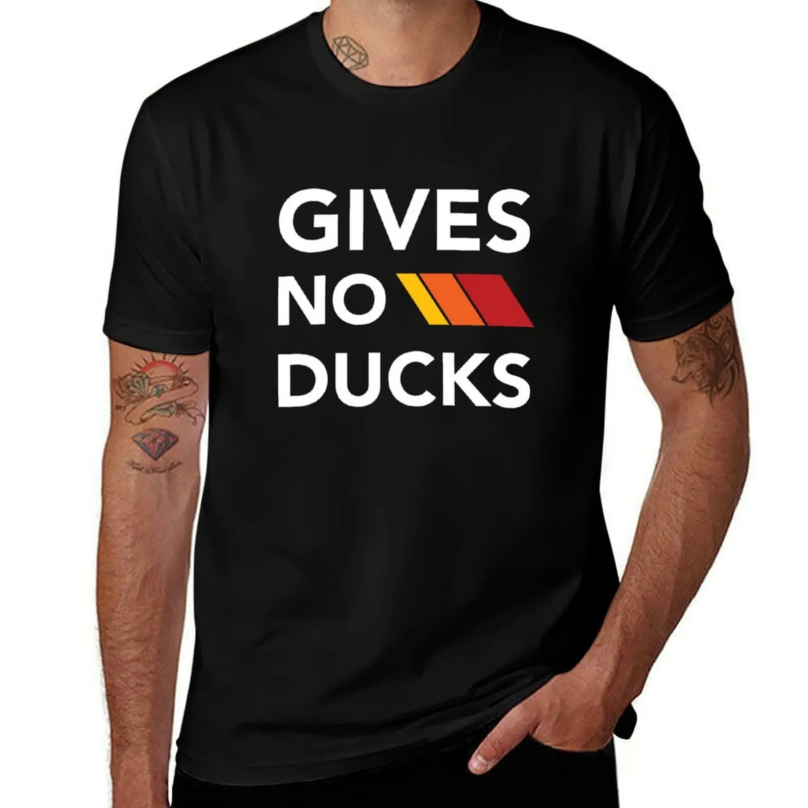 Gives No Ducks – White with Heritage Stripes T-Shirt hippie clothes Personalized t-shirt street wear compression shirt men
Gives No Ducks – White with Heritage Stripes T-Shirt hippie clothes Personalized t-shirt street wear compression shirt men