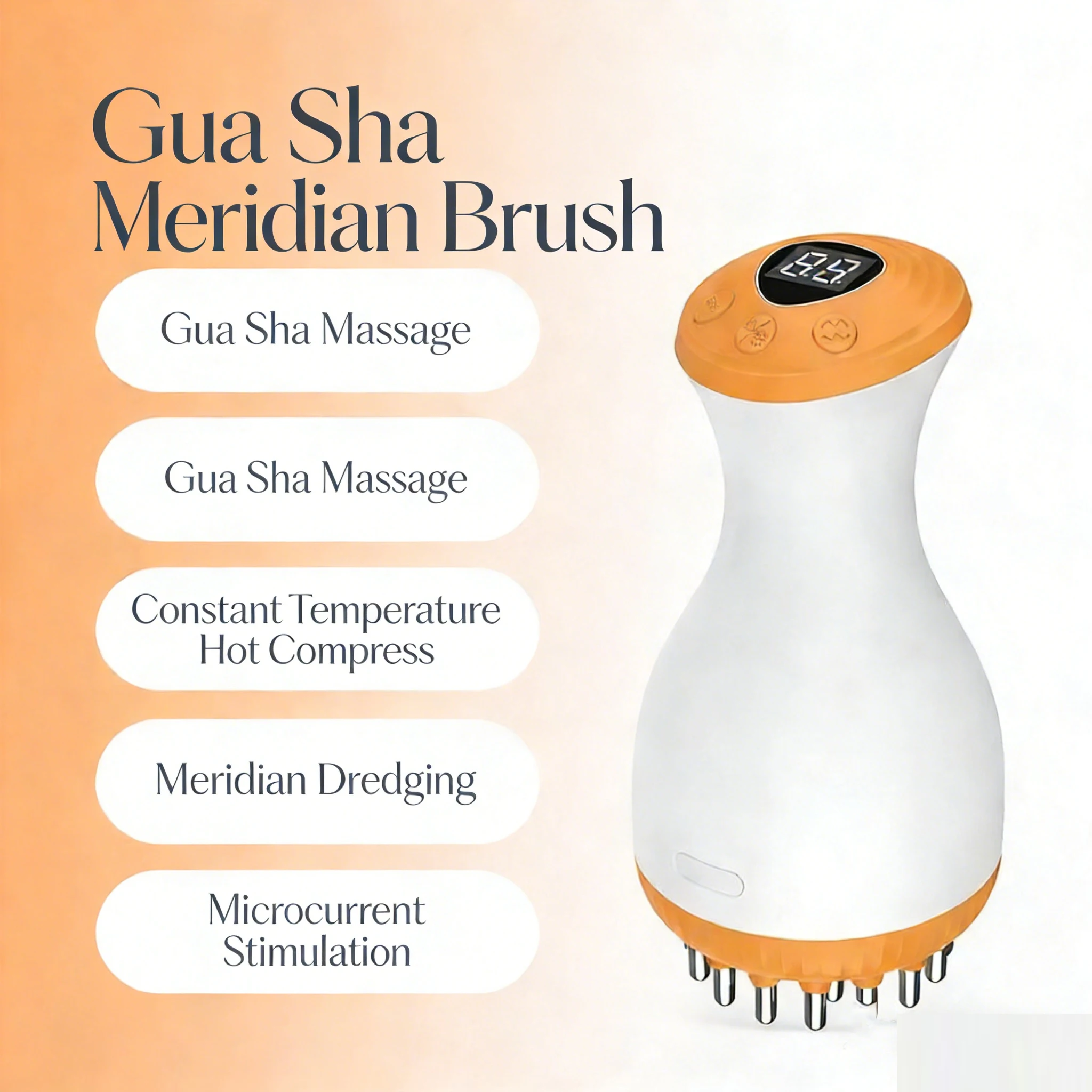 Электрический массажер для меридианов с функциями разминания, очищения, скребкового массажа, бесступенчатой регулировкой скорости и термотерапией, модель Meridian T
Электрический массажер для меридианов с функциями разминания, очищения, скребкового массажа, бесступенчатой регулировкой скорости и термотерапией, модель Meridian T