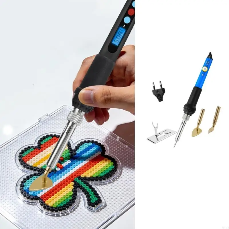 60W Adjustable Temperature Soldering Iron Double Brass Tip For Craft Miniature Clothing Fabric Welding Bead Pressing M4YD
60W Adjustable Temperature Soldering Iron Double Brass Tip For Craft Miniature Clothing Fabric Welding Bead Pressing M4YD