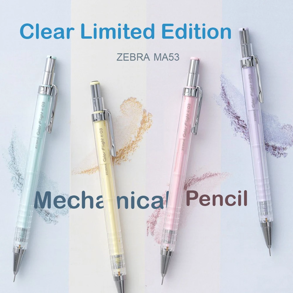 Механический карандаш ZEBRA MA53, 0,5 мм, японская цветная серия, автоматический карандаш для рисования с ластиком для школы, письма
Механический карандаш ZEBRA MA53, 0,5 мм, японская цветная серия, автоматический карандаш для рисования с ластиком для школы, письма