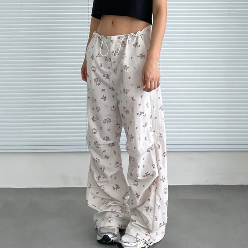 New Arrive Hip-Hugger Women Long Trousers Casual Wide Leg Trouser Full-Length Loose Pink Flower Printed Shivering White Pants
New Arrive Hip-Hugger Women Long Trousers Casual Wide Leg Trouser Full-Length Loose Pink Flower Printed Shivering White Pants