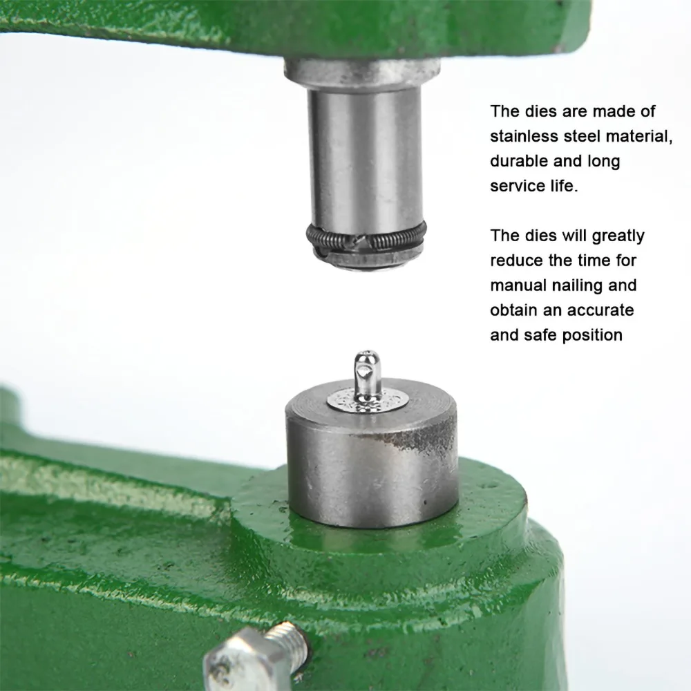 4Pcs Alloy Steel Snap Button Die Set for 831 Type Buttons Upper Lower Mold Hand Press Die Heavy Duty Replacement Kit
4Pcs Alloy Steel Snap Button Die Set for 831 Type Buttons Upper Lower Mold Hand Press Die Heavy Duty Replacement Kit