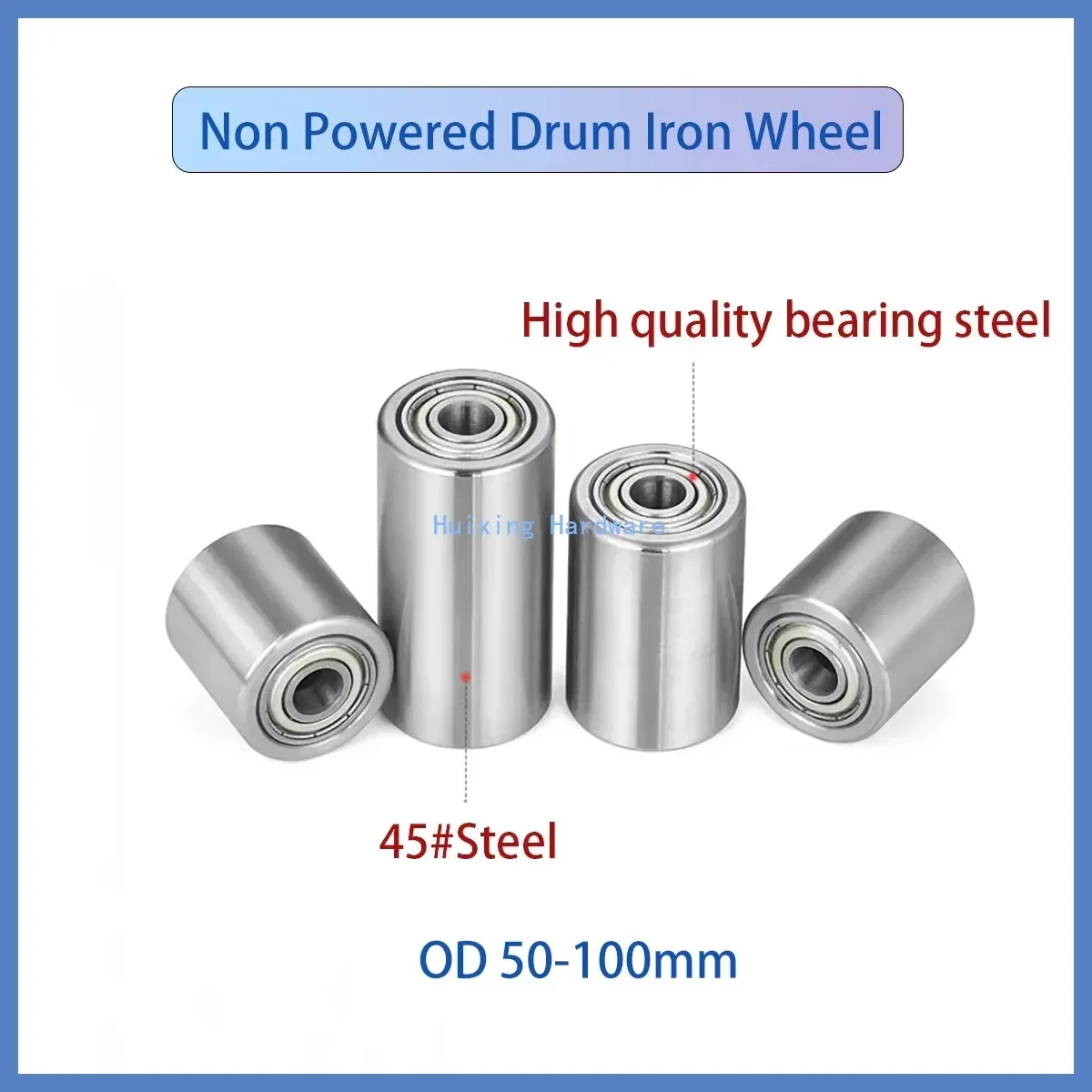 Polyurethane Coated / Silicone Rubber Pressure Rollers/ Non Powered Conveying Wheel/Wear-Resistant Double Bearing roller 50-100
Polyurethane Coated / Silicone Rubber Pressure Rollers/ Non Powered Conveying Wheel/Wear-Resistant Double Bearing roller 50-100