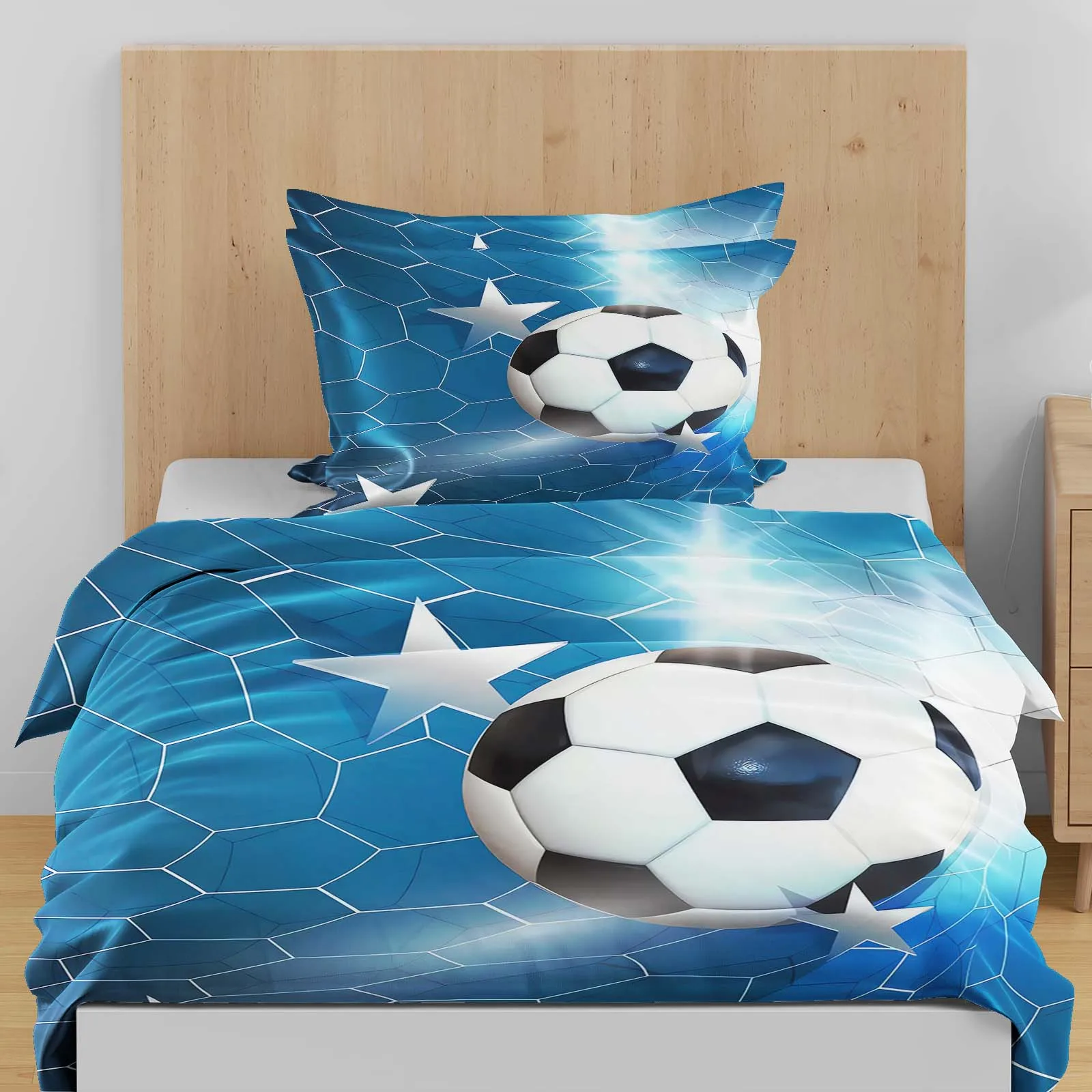 Football Home Cartoon Cute Duvet Cover Set Bedding 100% Polyester 3-Piece Set 1 Quilt Cover Suitable For Children And Adults
Football Home Cartoon Cute Duvet Cover Set Bedding 100% Polyester 3-Piece Set 1 Quilt Cover Suitable For Children And Adults