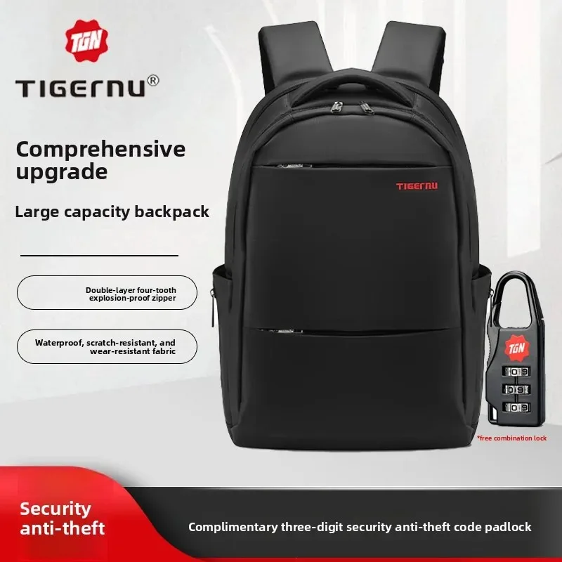 Tigernu новый мужской рюкзак большой емкости, водонепроницаемая сумка для ноутбука для деловых дорожных сумок с бесплатным кодовым замком
Tigernu новый мужской рюкзак большой емкости, водонепроницаемая сумка для ноутбука для деловых дорожных сумок с бесплатным кодовым замком