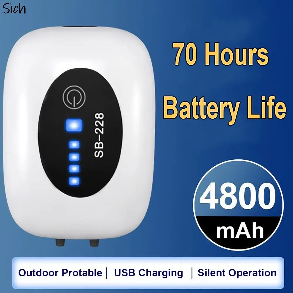 Oxygen Air Pump For Aquarium Outdoor Portable Aquarium Compressor With USB Oxygenator Fishing 4800mAh Fish Tank Accessories
Oxygen Air Pump For Aquarium Outdoor Portable Aquarium Compressor With USB Oxygenator Fishing 4800mAh Fish Tank Accessories