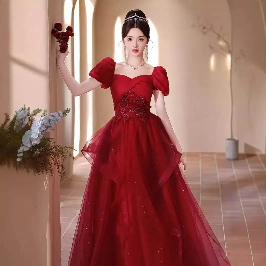 Red Wedding Dress for Bride High Waist Maternity Evening Gown Cover Belly Pregnant Women Wedding Ceremony Outing Banquet
Red Wedding Dress for Bride High Waist Maternity Evening Gown Cover Belly Pregnant Women Wedding Ceremony Outing Banquet