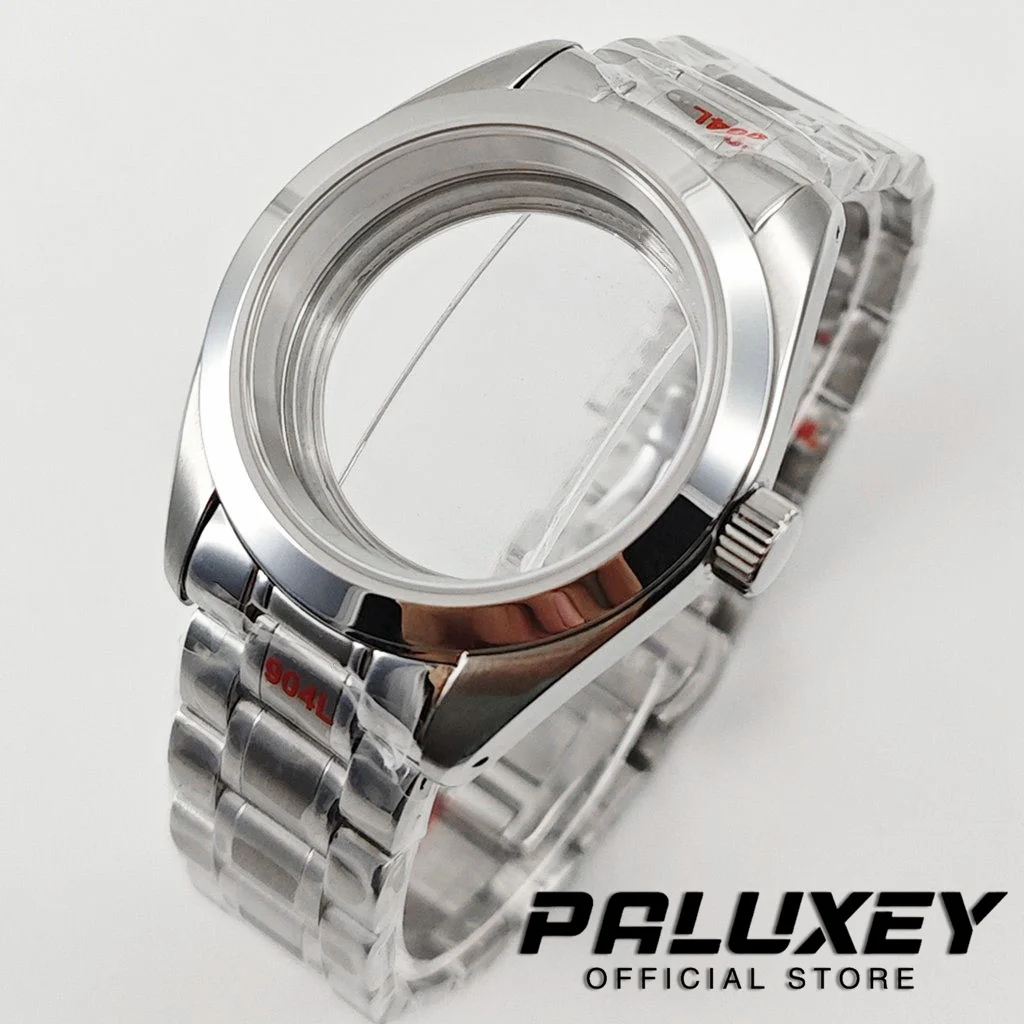 NH35 38mm Sapphire Crystal Watch Case Silver Bracelet for NH34 NH35 NH36 NH38 Miyota 8215 ETA2824 Movement Big Crown/Small Crown
NH35 38mm Sapphire Crystal Watch Case Silver Bracelet for NH34 NH35 NH36 NH38 Miyota 8215 ETA2824 Movement Big Crown/Small Crown