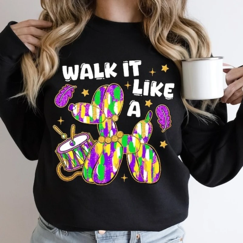 2026 Walk It Like A Dog Mardi Gras Sweatshirt Retro Carnival Crewneck Fleur De Lis Shirt Louisiana Outfit Preppy New Orleans Top
2026 Walk It Like A Dog Mardi Gras Sweatshirt Retro Carnival Crewneck Fleur De Lis Shirt Louisiana Outfit Preppy New Orleans Top