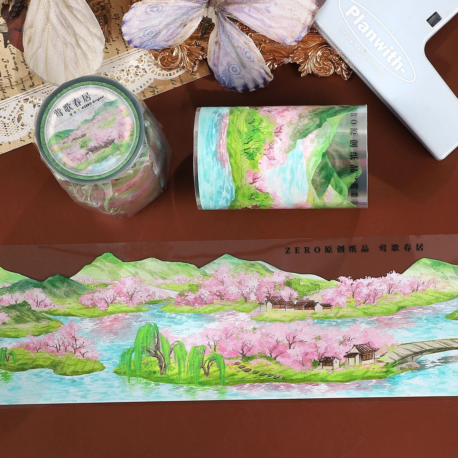 65mm*5m Vintage Spring Peach Blossom River Landscape PET Tape Creative DIY Journal Material Collage Scrapbooking Stationery
65mm*5m Vintage Spring Peach Blossom River Landscape PET Tape Creative DIY Journal Material Collage Scrapbooking Stationery