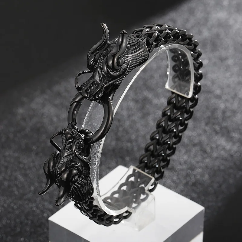12mm Heavy Punk Gold Color Dragon Head Bracelet Men Hiphop Rock Retro Black Stainless Steel Biker Bike Mesh Chain Bangle Jewelry
12mm Heavy Punk Gold Color Dragon Head Bracelet Men Hiphop Rock Retro Black Stainless Steel Biker Bike Mesh Chain Bangle Jewelry
