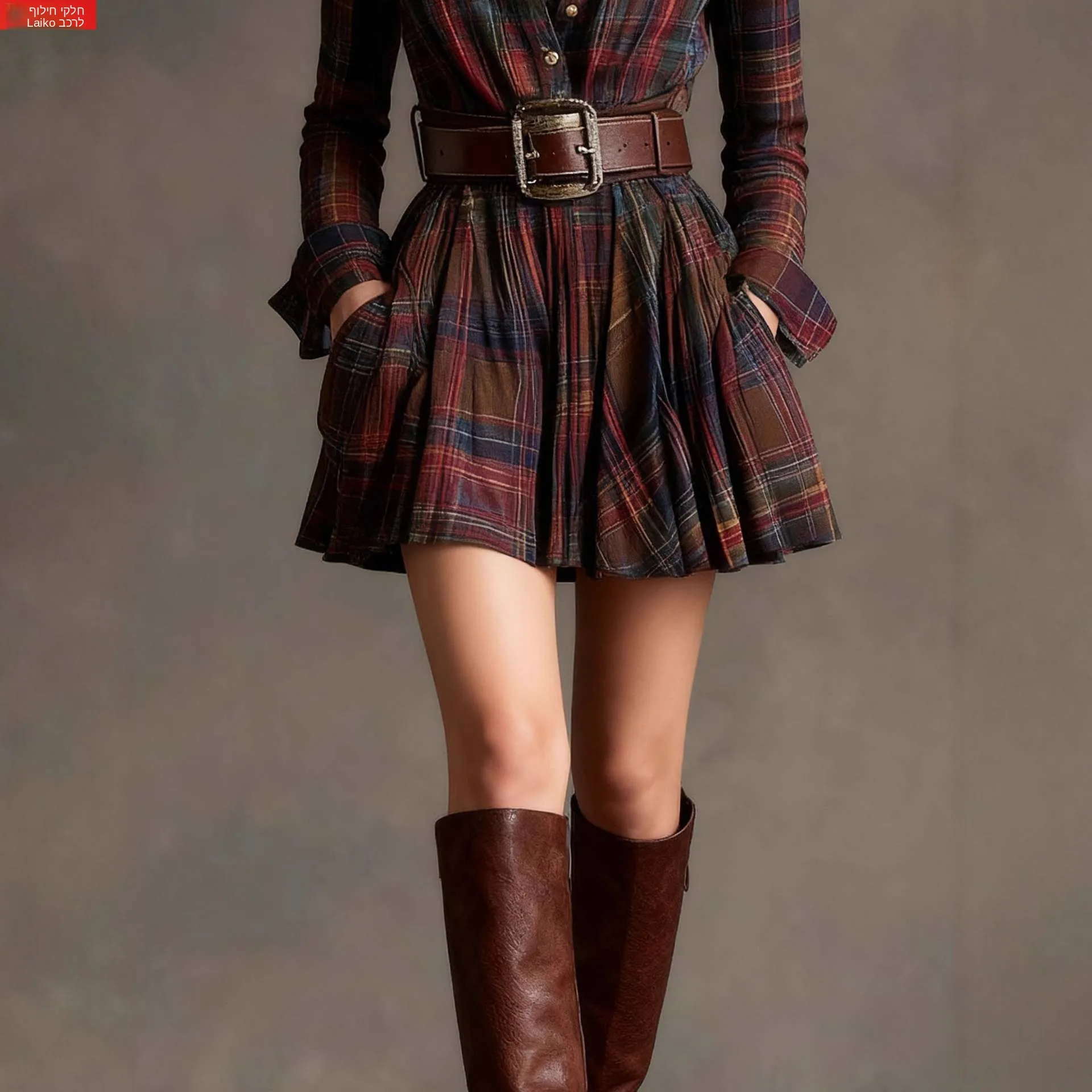 Retro Plaid Shirt Dress with Pocket for Women Elegant Cotton Long Sleeve Slim Fit Casual Vintage Style Fashion Set
Retro Plaid Shirt Dress with Pocket for Women Elegant Cotton Long Sleeve Slim Fit Casual Vintage Style Fashion Set