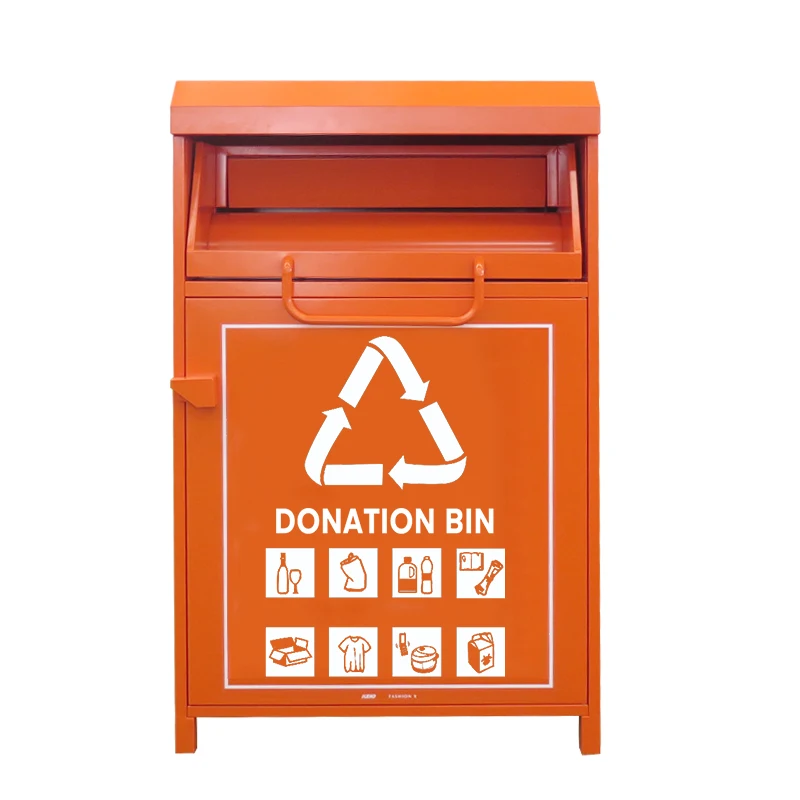 Custom High Quality Large Volume Clothing Recycling Storage Bins Outdoor Standing Design Without Lid Donation Bins for Sale
Custom High Quality Large Volume Clothing Recycling Storage Bins Outdoor Standing Design Without Lid Donation Bins for Sale