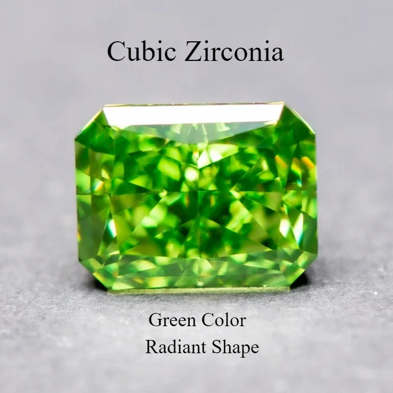 Cubic Zirconia Radiant Shape Green Color 4k Crushed Ice Cut Charm Beads for DIY Jewelry Making Necklace Earrings Main Materials
Cubic Zirconia Radiant Shape Green Color 4k Crushed Ice Cut Charm Beads for DIY Jewelry Making Necklace Earrings Main Materials