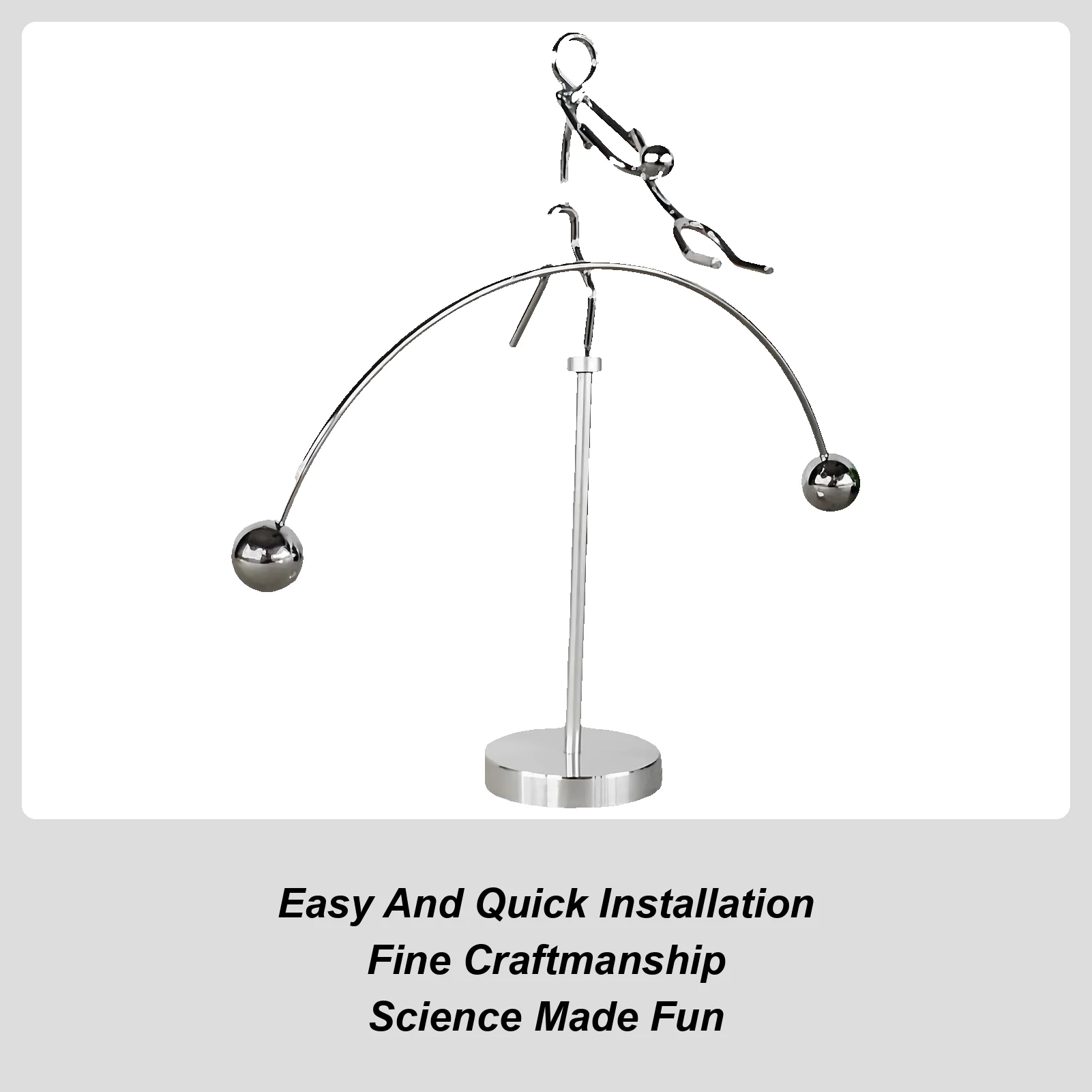 Балансная игрушка, художественная балансирующая игрушка, орнамент из нержавеющей стали, забавный декор для стола, полка на день рождения, стол, вечеринка, домашнее рабочее место, праздник
Балансная игрушка, художественная балансирующая игрушка, орнамент из нержавеющей стали, забавный декор для стола, полка на день рождения, стол, вечеринка, домашнее рабочее место, праздник