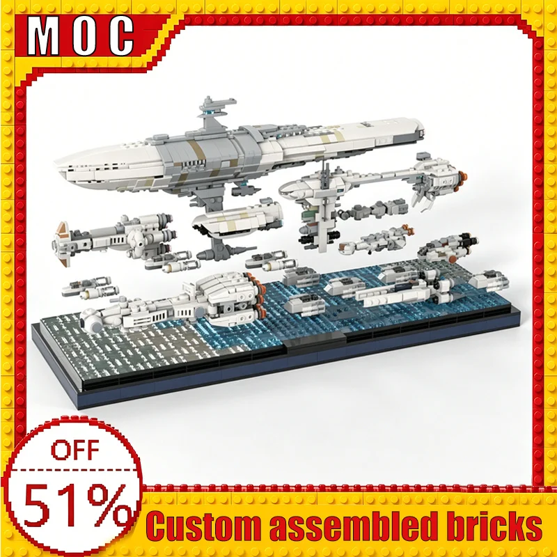 2453PCS Micro Diorama Fleet Part I War Series Rogue One Rebel Fleet Scene MOC Model Building Blocks DIY Assembly Education Gift
2453PCS Micro Diorama Fleet Part I War Series Rogue One Rebel Fleet Scene MOC Model Building Blocks DIY Assembly Education Gift