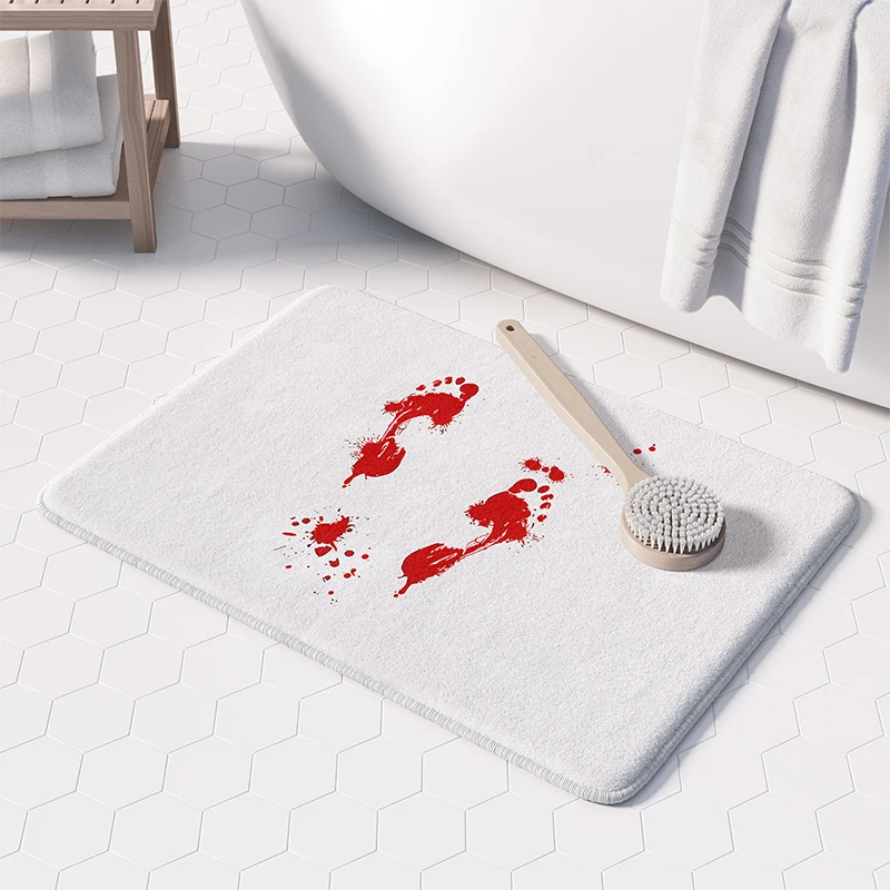 Коврик для ванной Aertemisi Bloody Footprints с нескользящим основанием, впитывающий, очень уютный, из фланели, для Хэллоуина
Коврик для ванной Aertemisi Bloody Footprints с нескользящим основанием, впитывающий, очень уютный, из фланели, для Хэллоуина