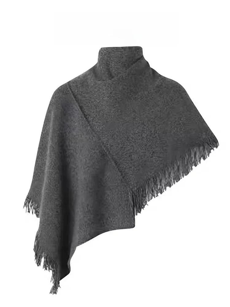 Gray Tassel Irregular Warm Knitted Shoulder Wrap Women's Autumn Winter 2024 New Design Sensation Small Audience Outerwear Scarf
Gray Tassel Irregular Warm Knitted Shoulder Wrap Women's Autumn Winter 2024 New Design Sensation Small Audience Outerwear Scarf