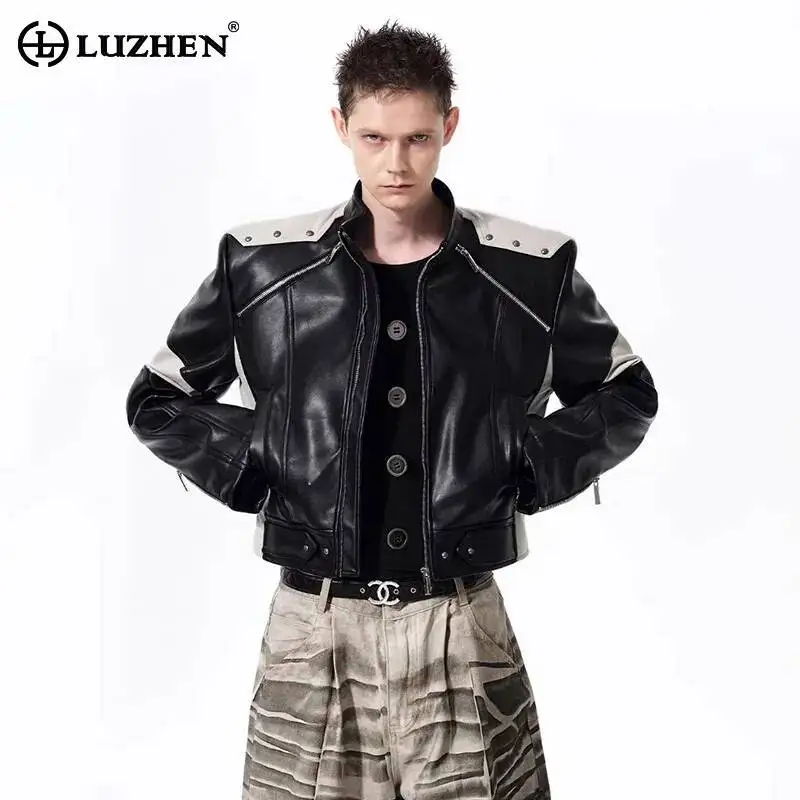 LUZHEN Original Color Contrast Splicing Design Back Embroidery Pattern Leather Jacket Men's Fashion 2026 Motorcycles Coat JY6448
LUZHEN Original Color Contrast Splicing Design Back Embroidery Pattern Leather Jacket Men's Fashion 2026 Motorcycles Coat JY6448
