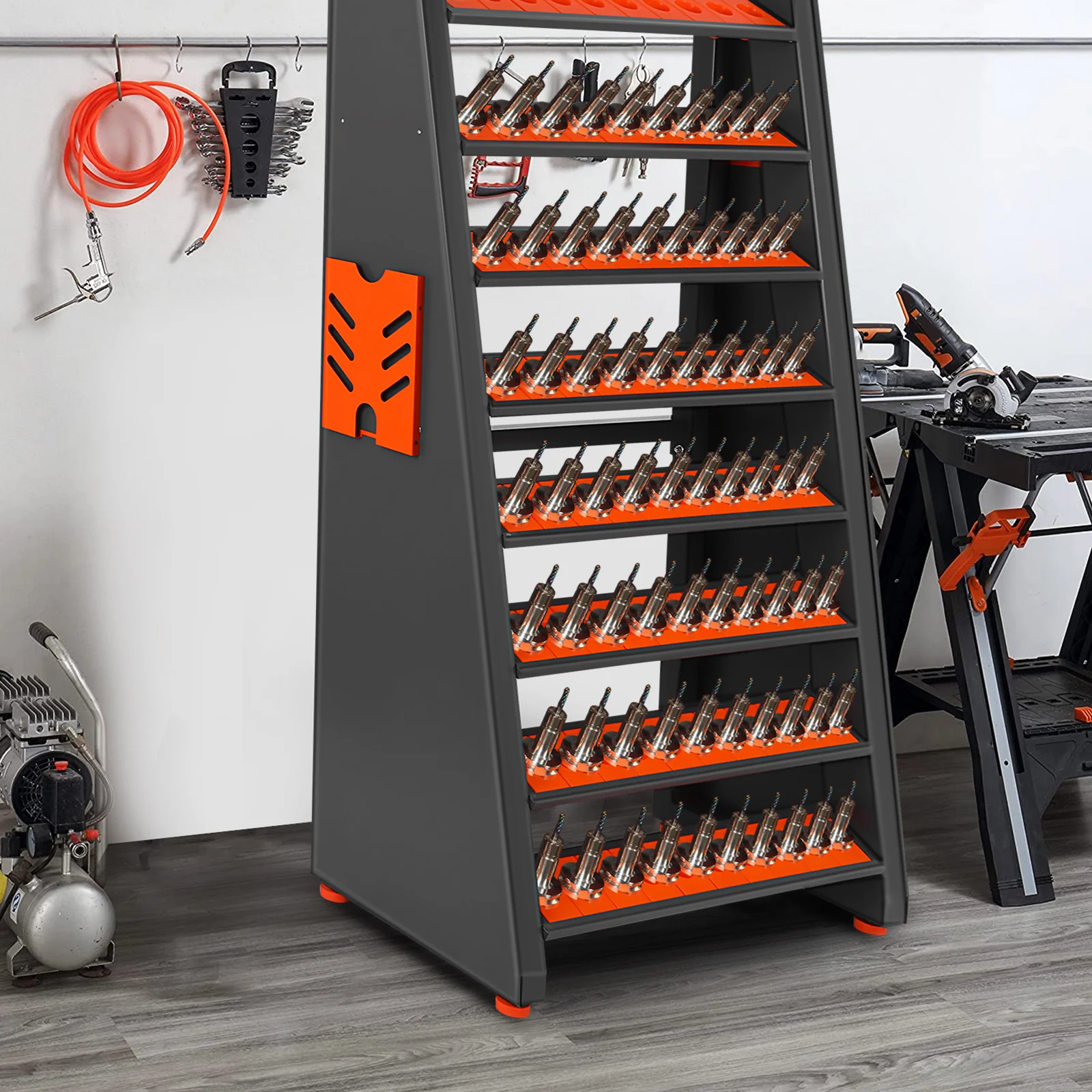 BT40 CNC Tool Rack, CAT40 8-Row High Capacity Tool Storage Cart, Mechanic'S Tool Organizer Station, Tool Holder Suitable for All Series, Garage Organization And Storage, Tool Storage And Organization, Tool Organization And Storage
BT40 CNC Tool Rack, CAT40 8-Row High Capacity Tool Storage Cart, Mechanic'S Tool Organizer Station, Tool Holder Suitable for All Series, Garage Organization And Storage, Tool Storage And Organization, Tool Organization And Storage