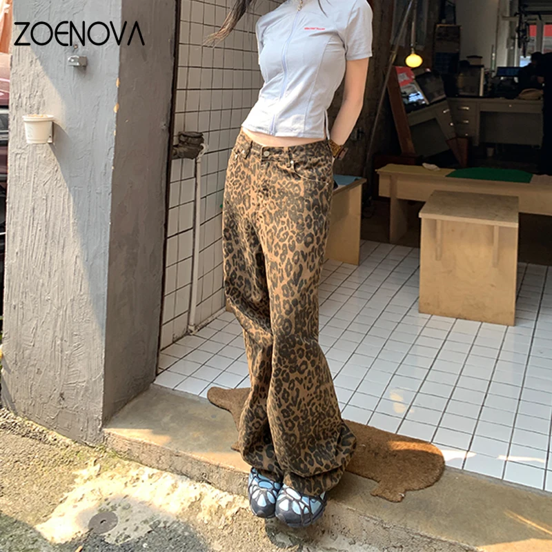ZOENOVA American Street Y2K Leopard Print Women's Jeans Summer Fashion New Casual Versatile Loose Straight Wide Leg Denim Pants
ZOENOVA American Street Y2K Leopard Print Women's Jeans Summer Fashion New Casual Versatile Loose Straight Wide Leg Denim Pants