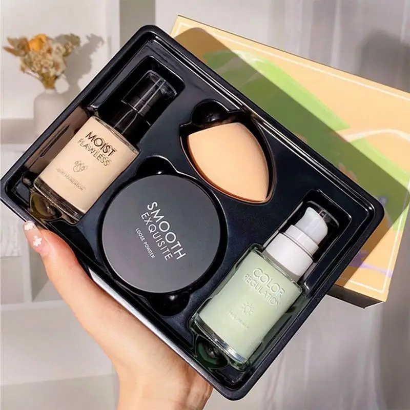 Liquid Foundation Cream For Face Moisturizing Skin Makeup Long-Lasting Makeup Base Full Coverage Foundation Set Christmas Makeup
Liquid Foundation Cream For Face Moisturizing Skin Makeup Long-Lasting Makeup Base Full Coverage Foundation Set Christmas Makeup