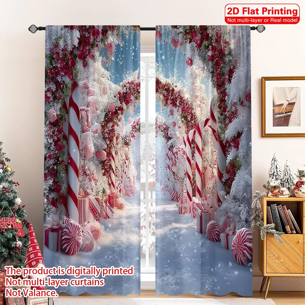 2pcs 2D flat printing Christmas Window Curtains Christmas Versatile 100% Polyester Without Electricity Festive Wall Decor
2pcs 2D flat printing Christmas Window Curtains Christmas Versatile 100% Polyester Without Electricity Festive Wall Decor