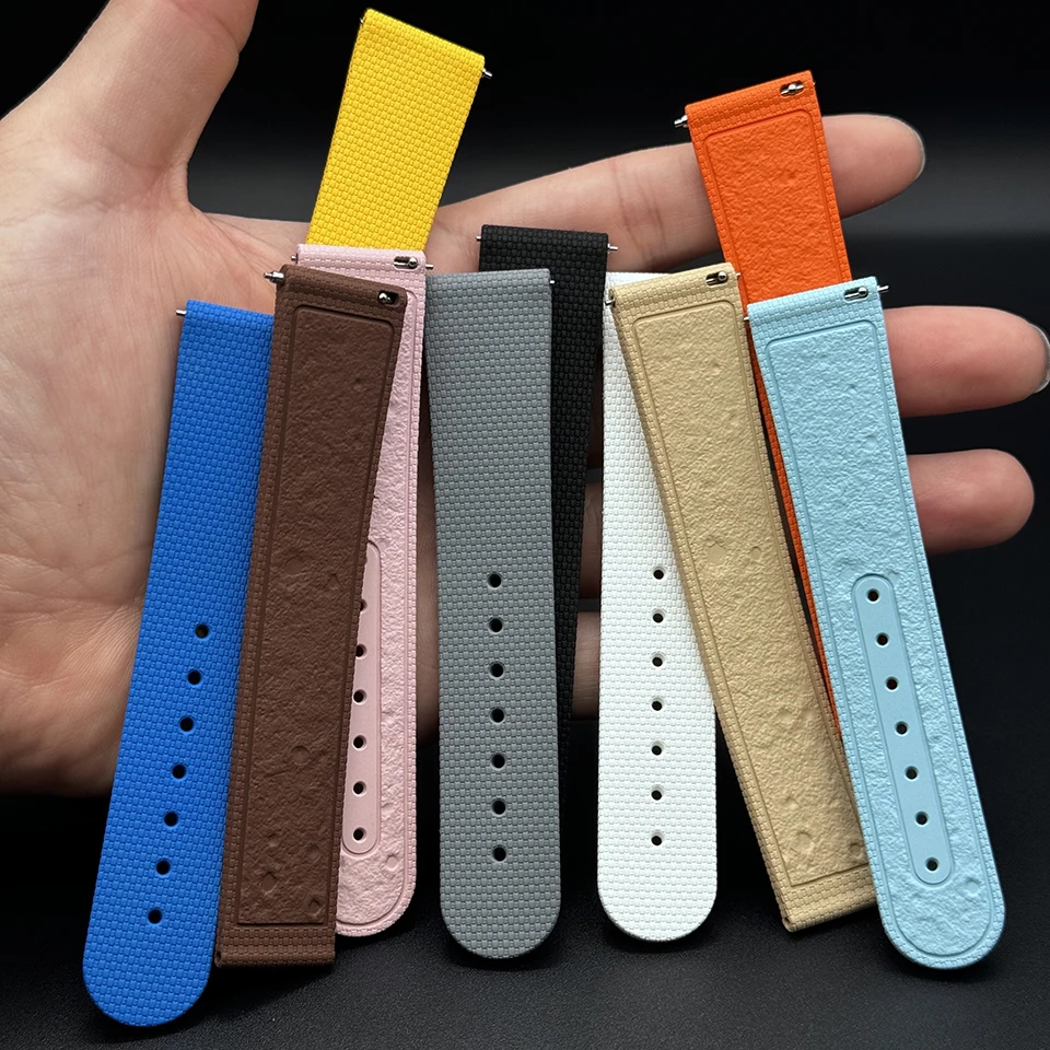 Quick Release Black Grey 20mm Sports Women Men Watch Bands White FKM Rubber Watch Strap for Omega Swatch Moonswatch Dropshipping
Quick Release Black Grey 20mm Sports Women Men Watch Bands White FKM Rubber Watch Strap for Omega Swatch Moonswatch Dropshipping