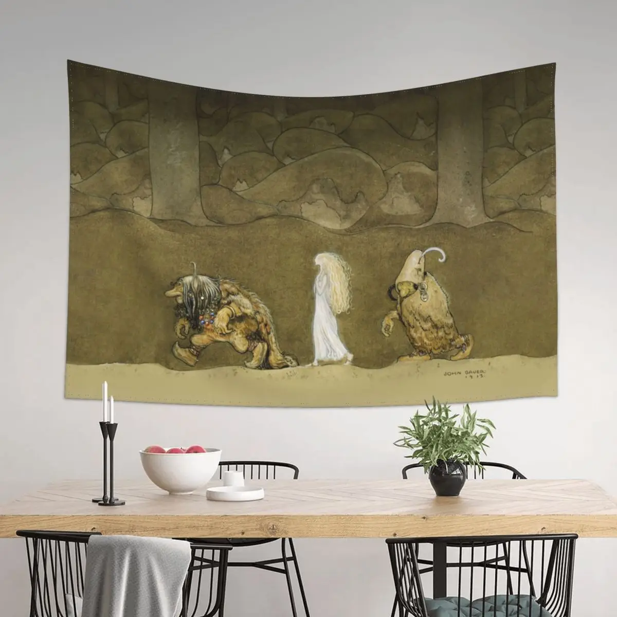 John Bauer The Princess and the Trolls 1913 Art Nouveau Norwegian Norse Viking Mythology Illustration HD High Quality Tapestry
John Bauer The Princess and the Trolls 1913 Art Nouveau Norwegian Norse Viking Mythology Illustration HD High Quality Tapestry