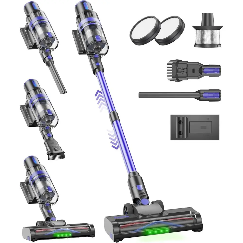45KPA Stick Vacuum Cleaners for Home, 6-in-1 Rechargeable Lightweight, Up to 35Mins Runtime, Powerful Suction for Carpets, Pet H
45KPA Stick Vacuum Cleaners for Home, 6-in-1 Rechargeable Lightweight, Up to 35Mins Runtime, Powerful Suction for Carpets, Pet H