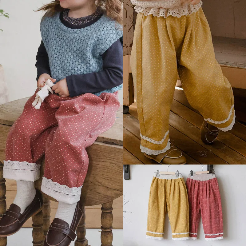 Girls Pants 2025 Autumn New Children Pants Baby Girls Lace Polka Dot Printed Straight Casual Pants
Girls Pants 2025 Autumn New Children Pants Baby Girls Lace Polka Dot Printed Straight Casual Pants