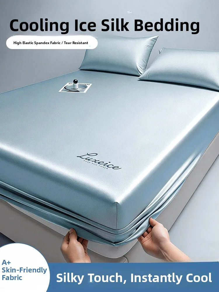 Ice Silk Bed Canopy Single Cool Sensation Mattress Protector Full Cover Bed Sheet Three Piece Set New Bedding Dirt Resistant
Ice Silk Bed Canopy Single Cool Sensation Mattress Protector Full Cover Bed Sheet Three Piece Set New Bedding Dirt Resistant