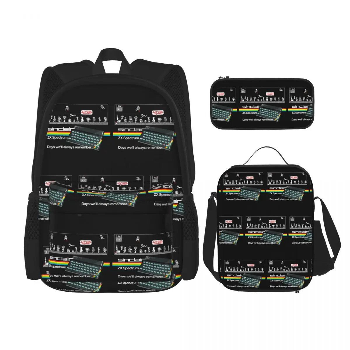 Zx Spectrum Queue Jumpers Backpacks Boys Girls Bookbag School Bags Rucksack Lunch Bag Pen Bag Three-Piece Set
Zx Spectrum Queue Jumpers Backpacks Boys Girls Bookbag School Bags Rucksack Lunch Bag Pen Bag Three-Piece Set