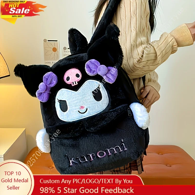 Плюшевый рюкзак Hello Kitty My Melody Kuromi большой вместимости Sanrio, 1 шт., двойная сумка через плечо для повседневного использования, 38x36x12 см
Плюшевый рюкзак Hello Kitty My Melody Kuromi большой вместимости Sanrio, 1 шт., двойная сумка через плечо для повседневного использования, 38x36x12 см