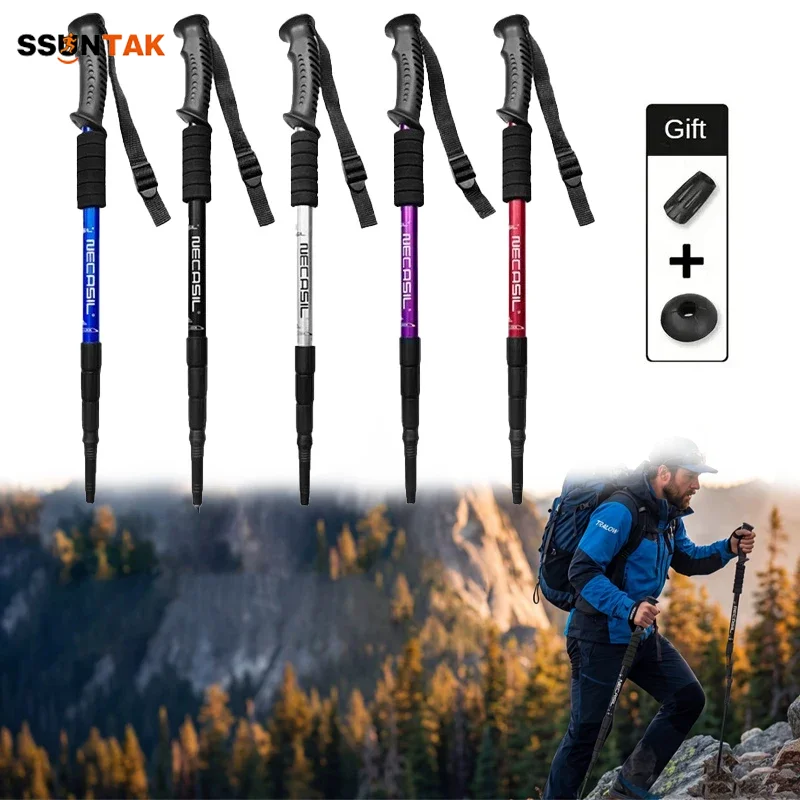 SSUNTAK Ultralight 4-Section Collapsible Trekking Poles Adjustable Telescopic Walking Sticks for Men Women Outdoor Hiking Camp
SSUNTAK Ultralight 4-Section Collapsible Trekking Poles Adjustable Telescopic Walking Sticks for Men Women Outdoor Hiking Camp