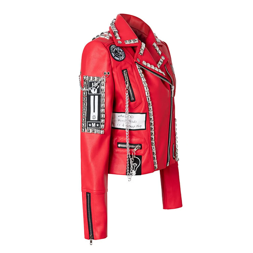 Women's Motorcycle Jacket PU Material Woman's Biker Coat Rock Punk Jacket Long Rivet Motorcycle Jacket Wear Resistant S-XXXL
Women's Motorcycle Jacket PU Material Woman's Biker Coat Rock Punk Jacket Long Rivet Motorcycle Jacket Wear Resistant S-XXXL