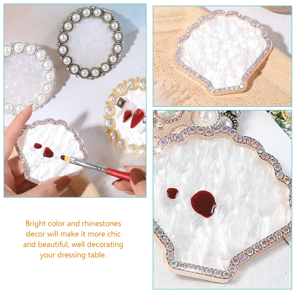 Shell Tips Display Board Bright Color Rhinestone Decor Nail Art Mixing Tray For Gel Polish Resin Pallet Makeup Mixing
Shell Tips Display Board Bright Color Rhinestone Decor Nail Art Mixing Tray For Gel Polish Resin Pallet Makeup Mixing