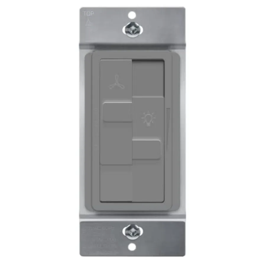 Kalide Combo Dimmer Switch with 3-Speed Fan Control, Light and Fan Combination Switch, Single Pole, 2.5A, 200W LED/CFL, Neutral
Kalide Combo Dimmer Switch with 3-Speed Fan Control, Light and Fan Combination Switch, Single Pole, 2.5A, 200W LED/CFL, Neutral