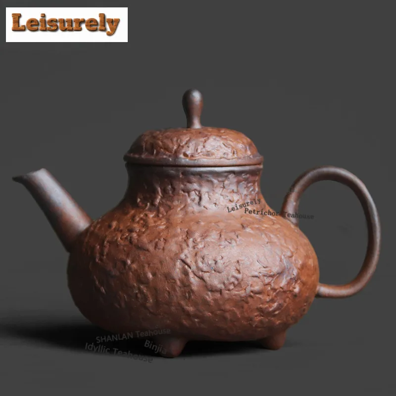 Винтажный чайник из грубой глины, японский заварочный чайник из старинной глины, чайник для заваривания чая с ситечком, декоративный элемент для китайского чайного набора
Винтажный чайник из грубой глины, японский заварочный чайник из старинной глины, чайник для заваривания чая с ситечком, декоративный элемент для китайского чайного набора