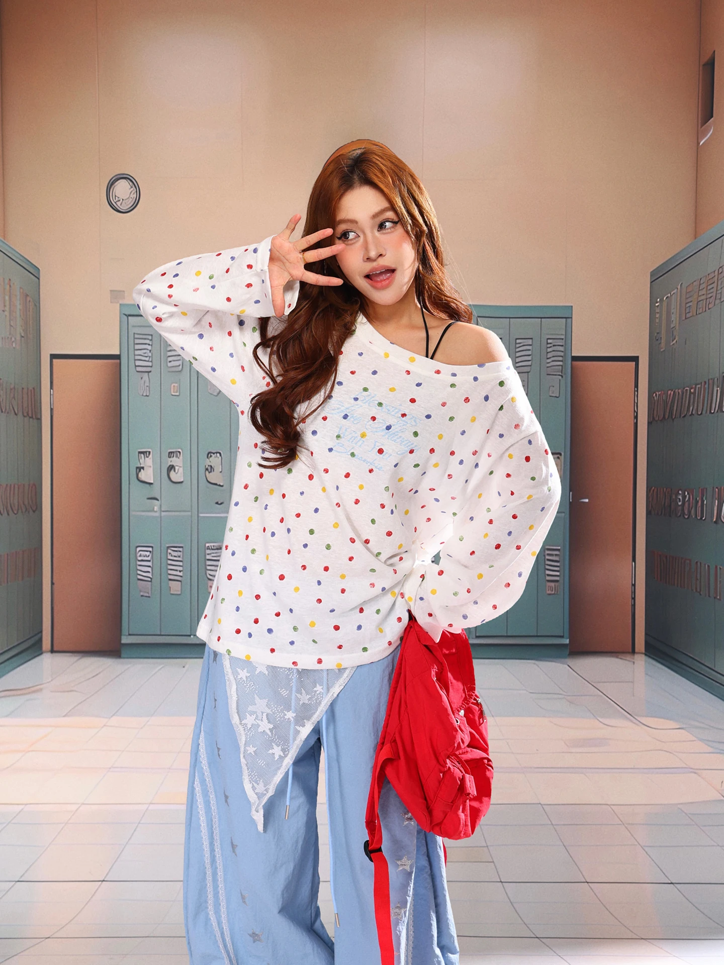 Light Blue American Style Long Sleeve Polka Dot Cover up Women's Spring Summer Loose Top UV Protection Creative Print Cotton ...
Light Blue American Style Long Sleeve Polka Dot Cover up Women's Spring Summer Loose Top UV Protection Creative Print Cotton ...