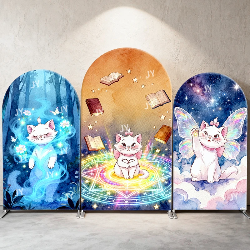 Marie Cat Arch Backdrop Cover Magic Book Fairy Scene Cartoon Theme Kids Birthday Baby Shower Photo Booth Decor Background
Marie Cat Arch Backdrop Cover Magic Book Fairy Scene Cartoon Theme Kids Birthday Baby Shower Photo Booth Decor Background