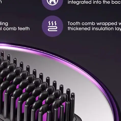 Portable Hair Straightener Brush with LCD Display Fast Heating Non Damaging Hair Wireless Straightening Comb
Portable Hair Straightener Brush with LCD Display Fast Heating Non Damaging Hair Wireless Straightening Comb
