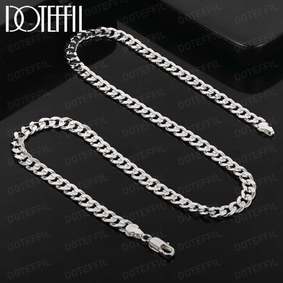 DOTEFFIL 7mm Chain Necklace Hot High Quality 925 Sterling Silver Charm Jewelry For Man Women Fashion Party Wedding Gifts
DOTEFFIL 7mm Chain Necklace Hot High Quality 925 Sterling Silver Charm Jewelry For Man Women Fashion Party Wedding Gifts